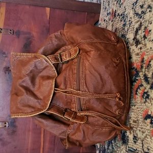 Brown backpack purse